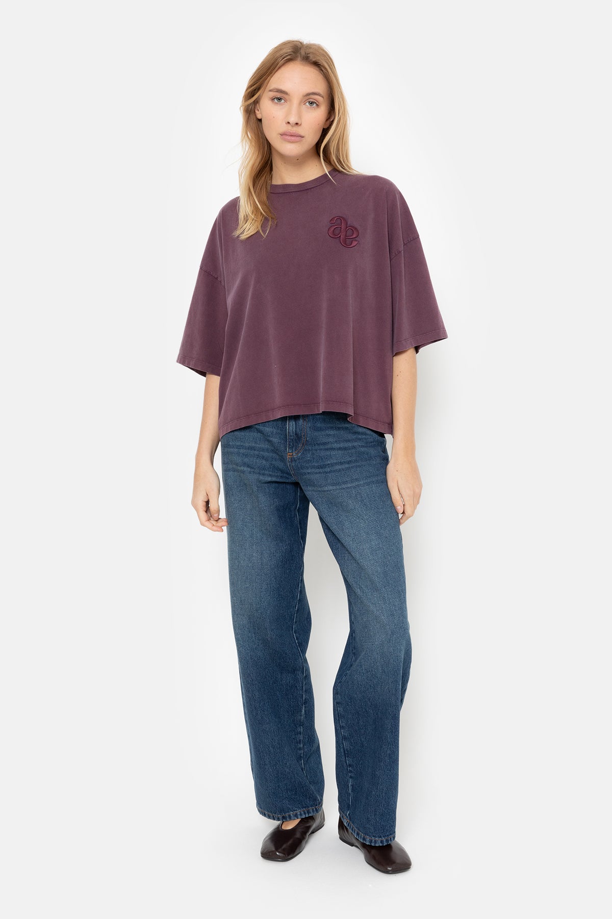 Eloise-A Boxy T-Shirt | Vintage Plum