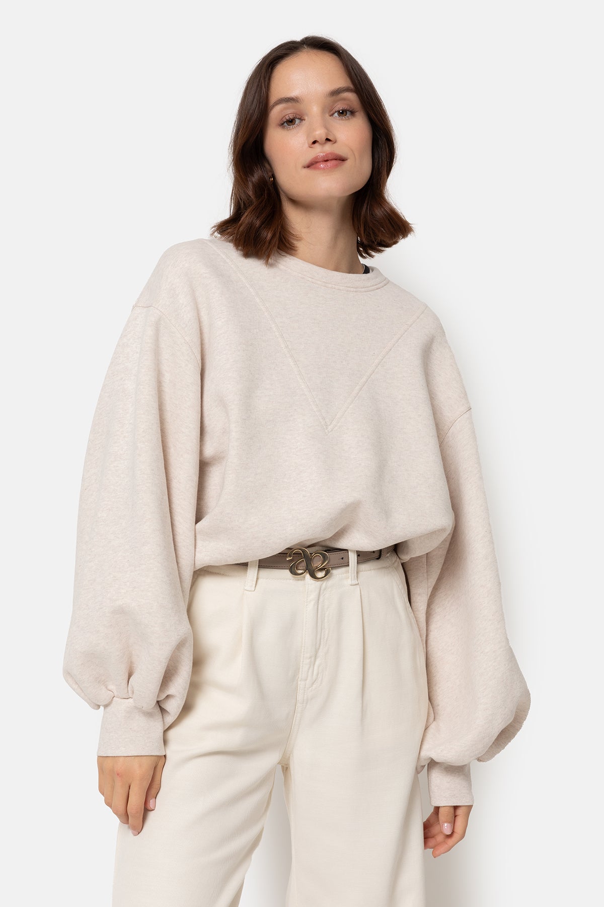 Kim Sweatshirt | Marled Ivory