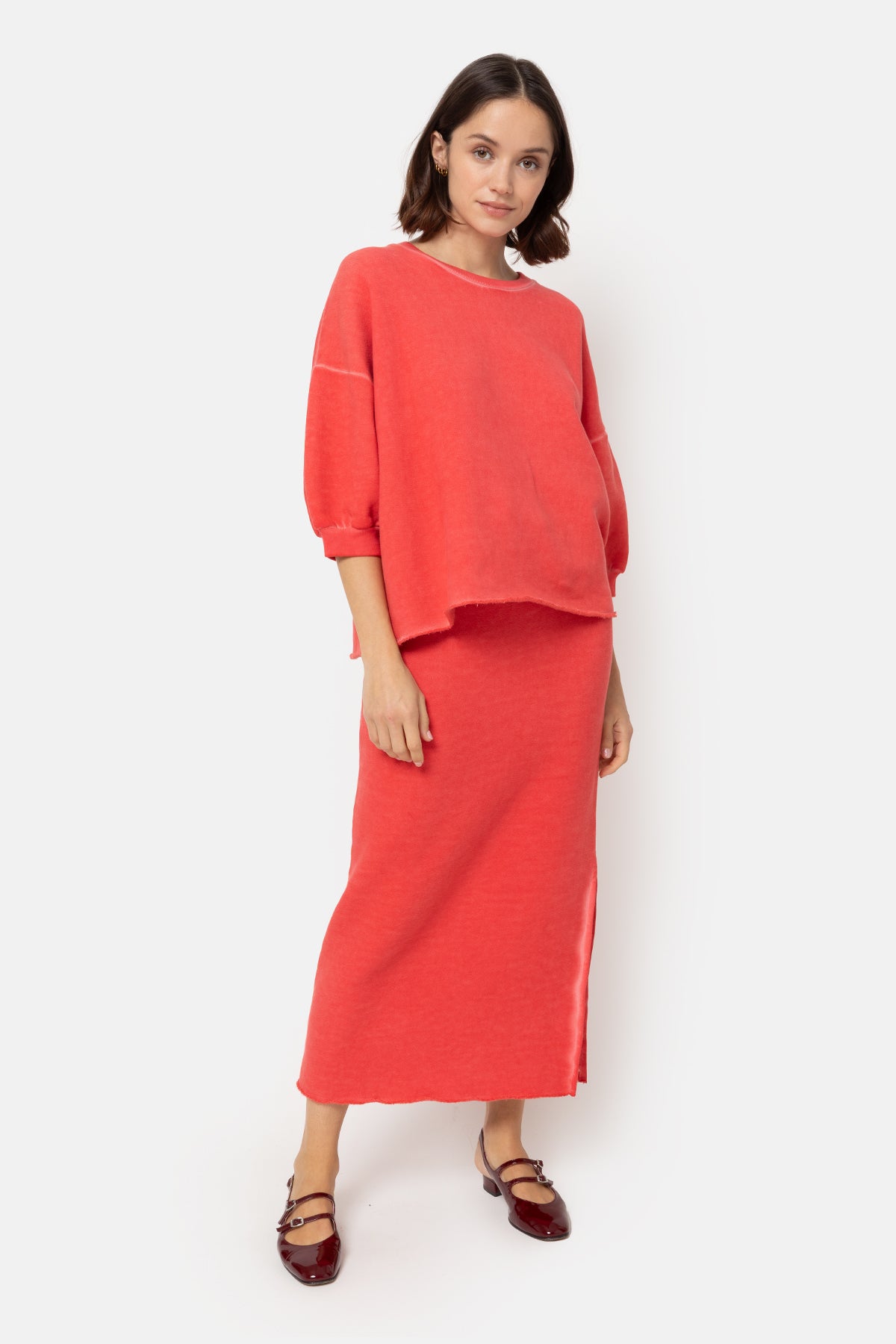 Liv Sweatshirt manches 3/4 | Orange
