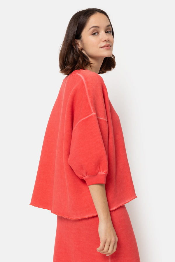Liv Sweatshirt manches 3/4 | Orange