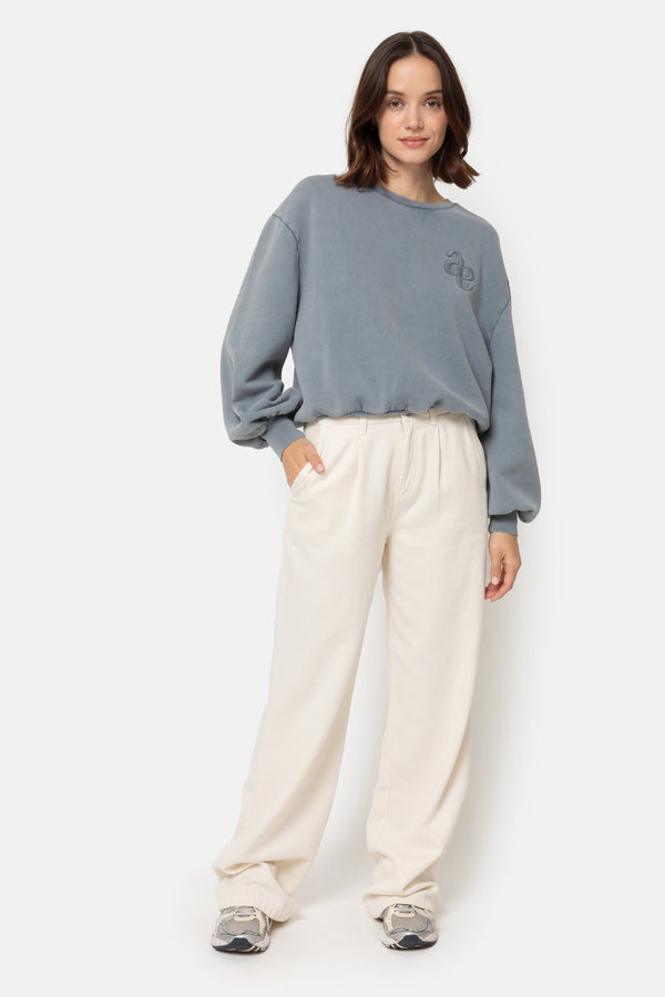 Clemence-A Sweatshirt avec Avatar | Gris Vintage