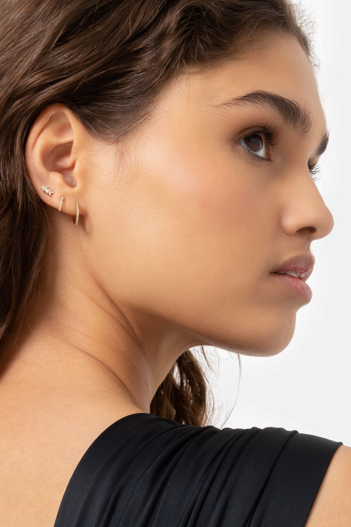 Boucle d'oreille Dinner Huggies | Or jaune 12 mm