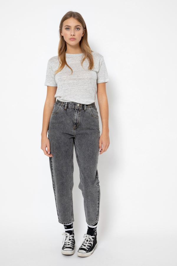 Julia linen T-shirt | Marled Grey