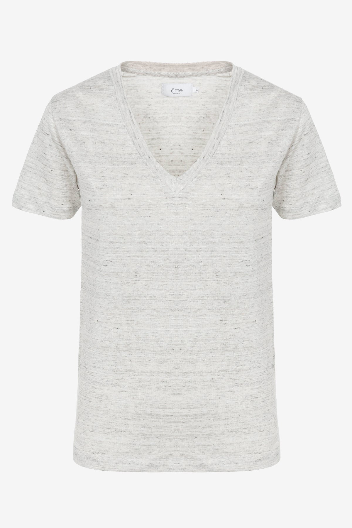 Dalton linen T-shirt | Marled Grey