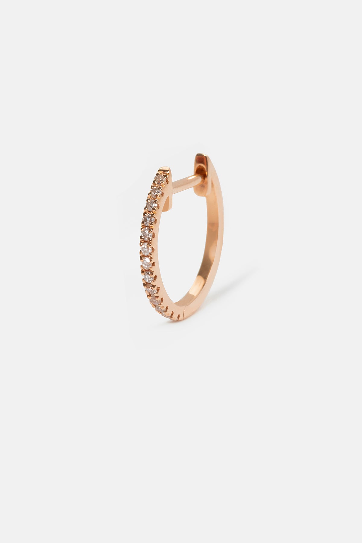 Boucle d'oreille Dinner Huggies | Or rose 12 mm