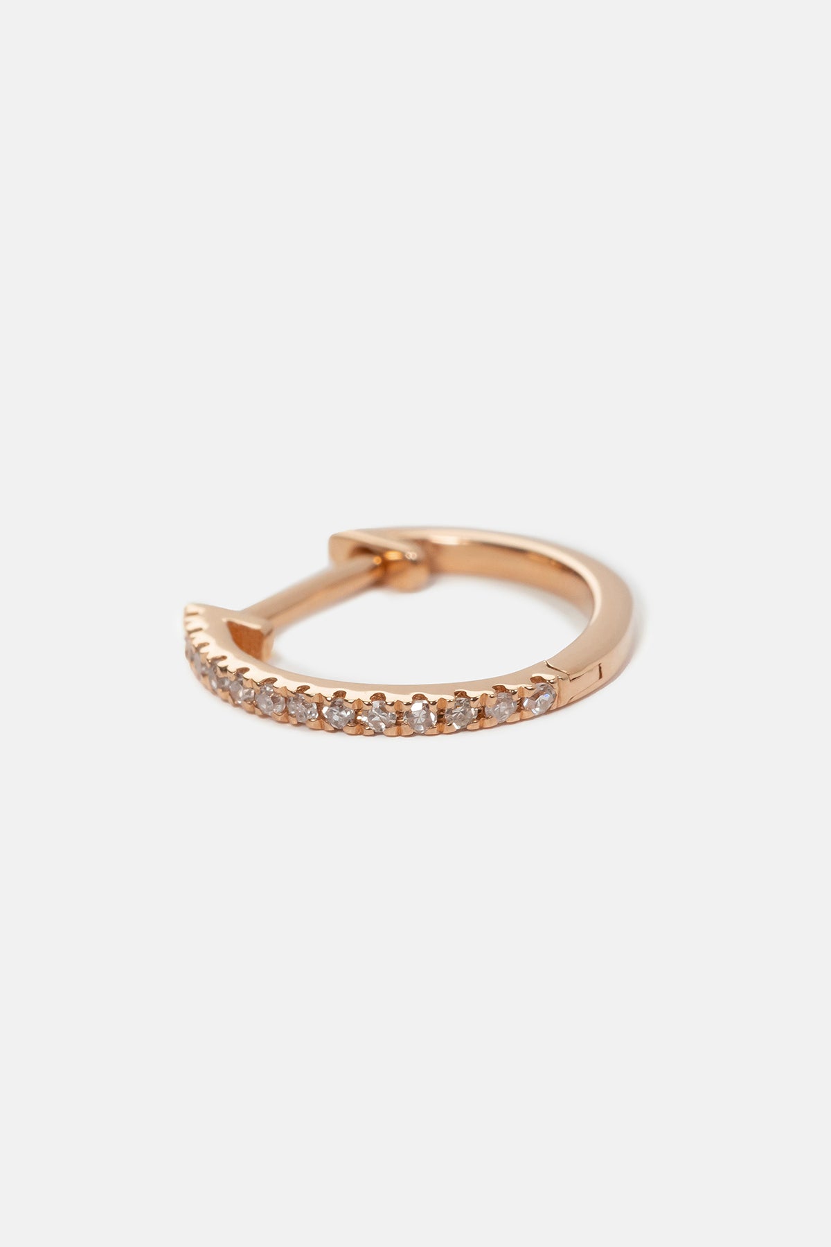 Boucle d'oreille Dinner Huggies | Or rose 12 mm