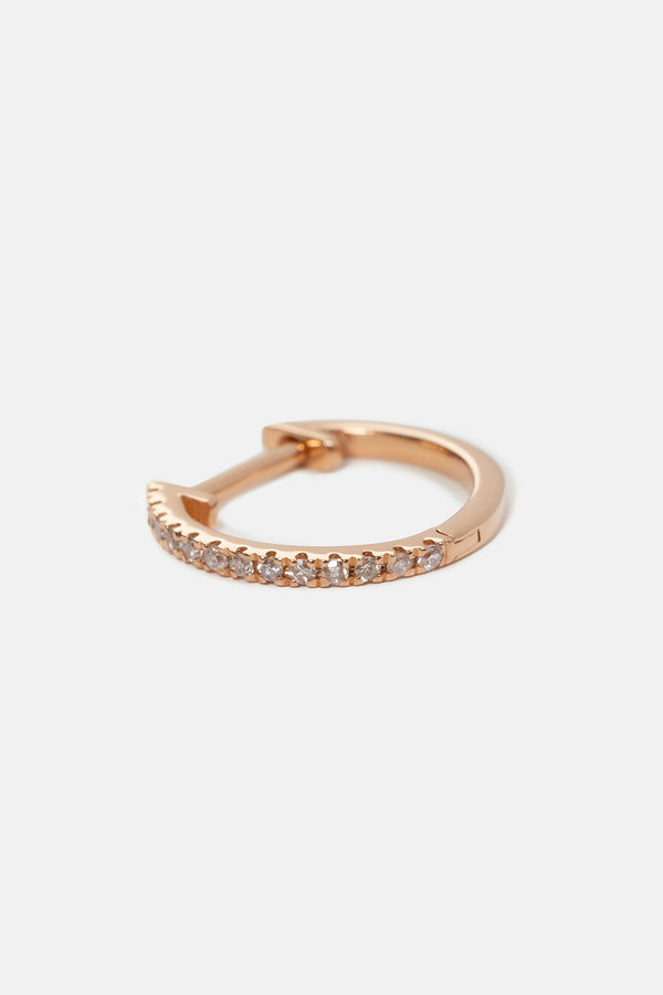 Boucle d'oreille Dinner Huggies | Or rose 12 mm
