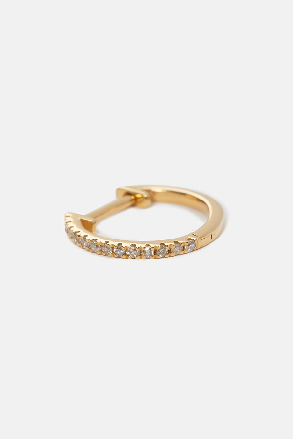 Boucle d'oreille Dinner Huggies | Or jaune 12 mm