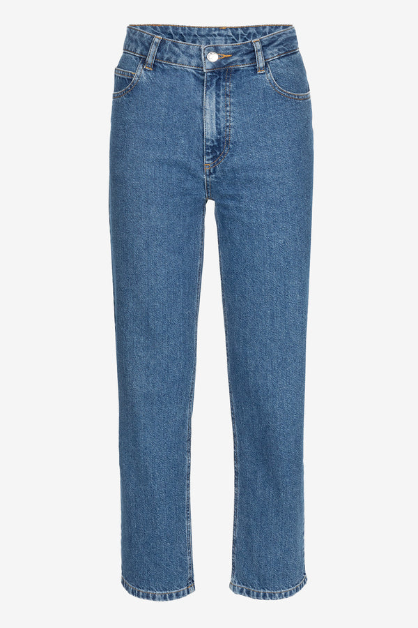 Gwen Jean Coupe Droite Longueur 28 | Denim bleu