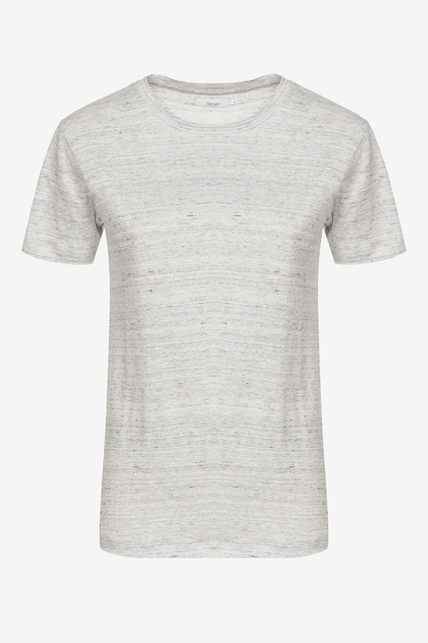 Julia linen T-shirt | Marled Grey