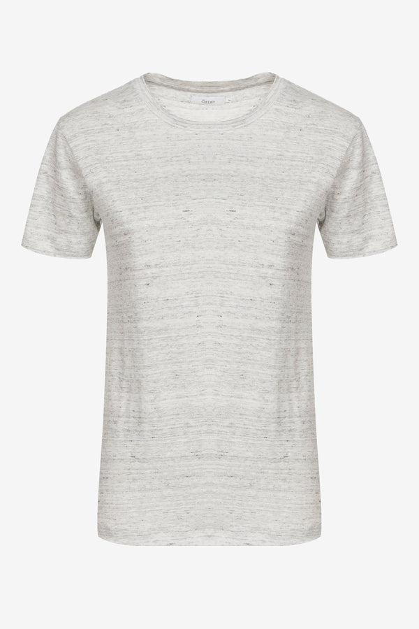 Julia linen T-shirt | Marled Grey