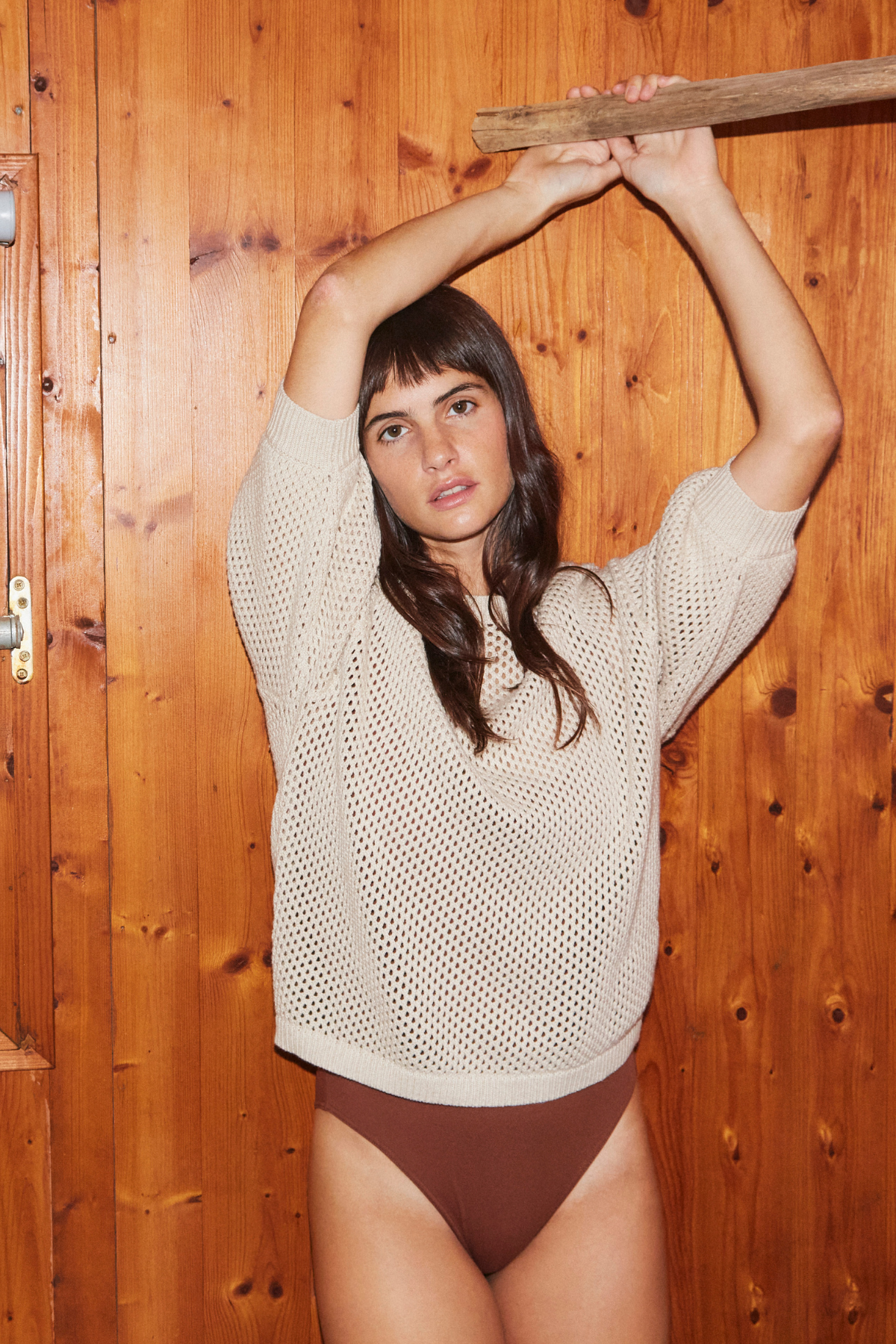 Laurent Crochet Sweater | Beige