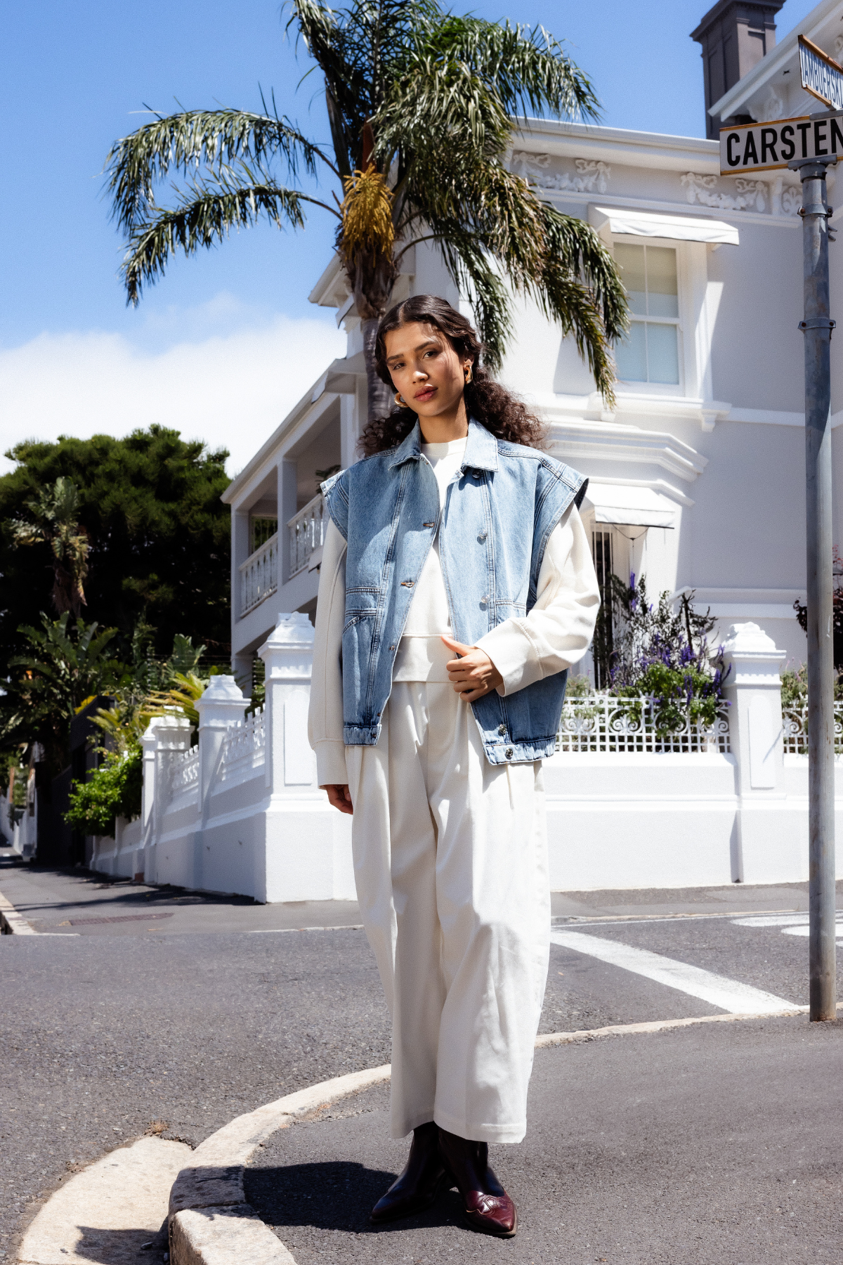 Pantalon Kick à Plis Creux | Blanc Cassé