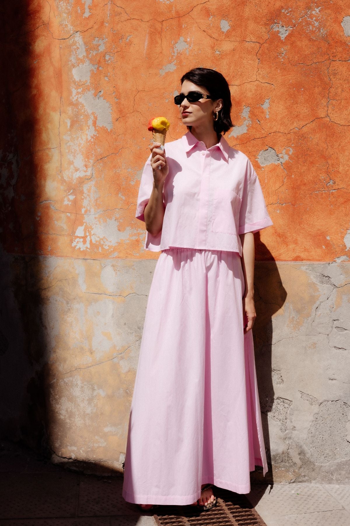 Jupe Longue Kilt | Rose