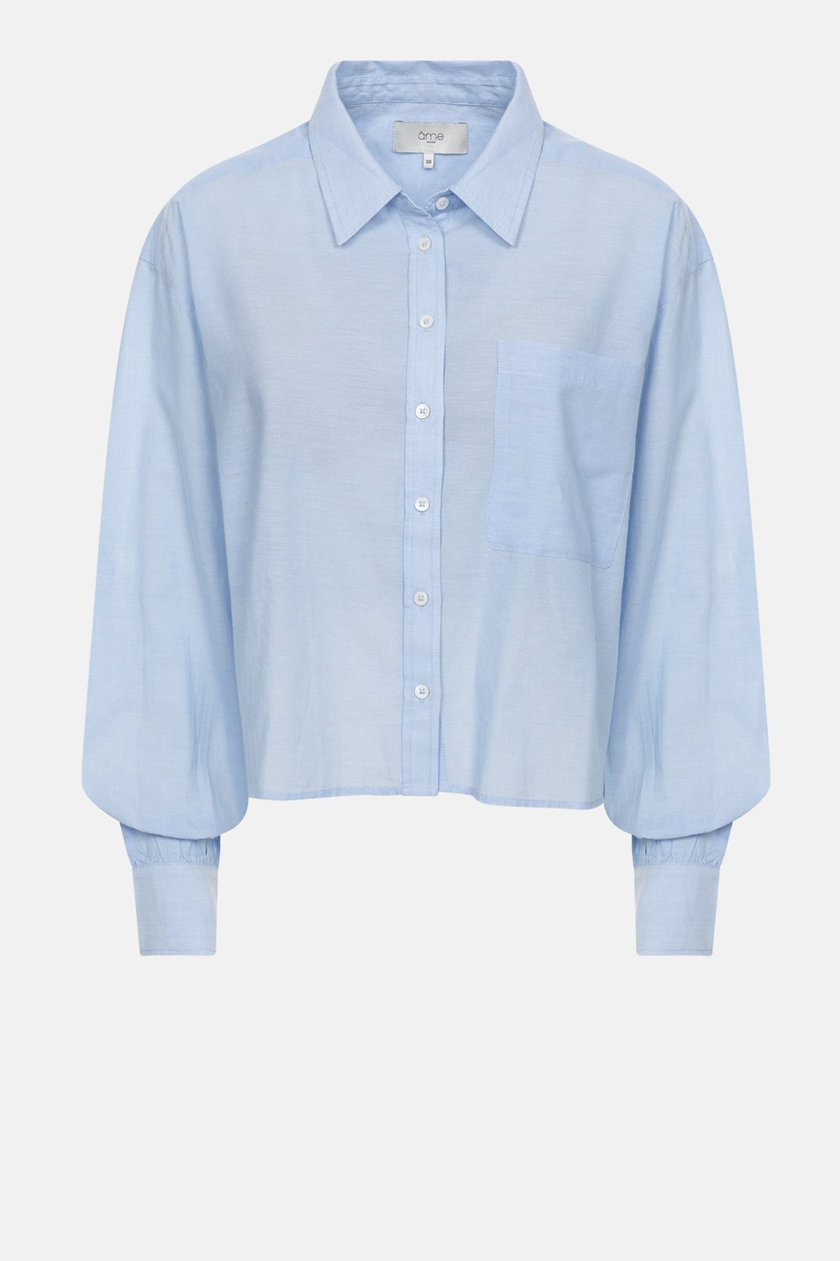 Karlotta Cropped Shirt | Chambray Blue