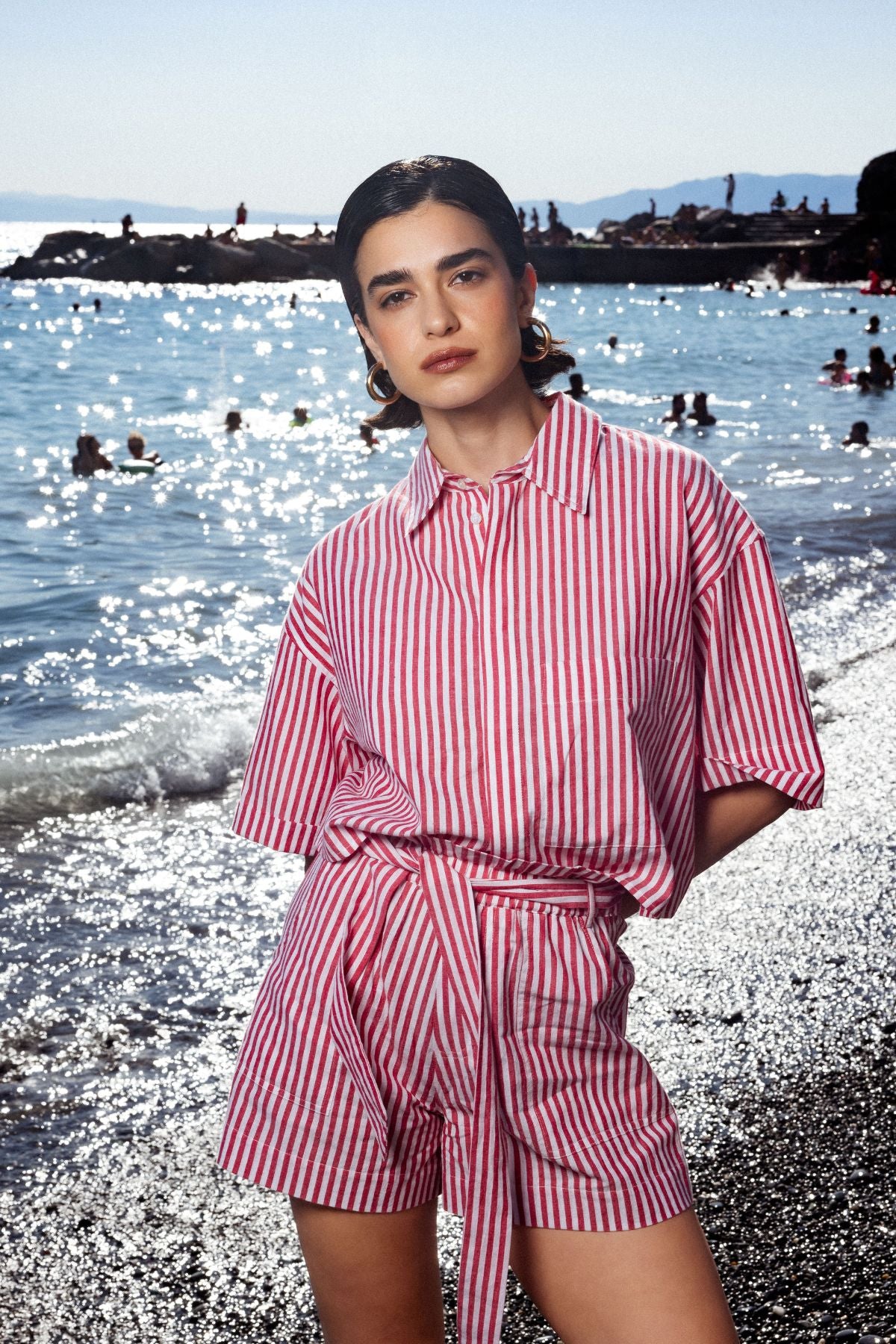 Chemise Nuts Courte  | Rouge & Blanc