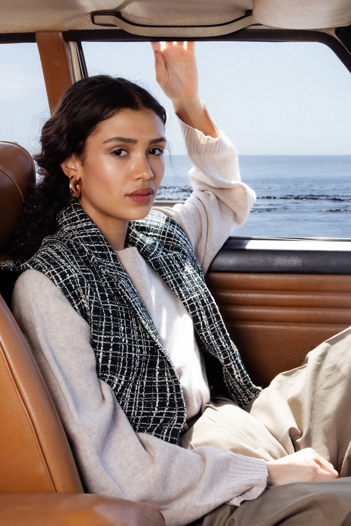 Blazer Sans Manches en Tweed Milan | Vert