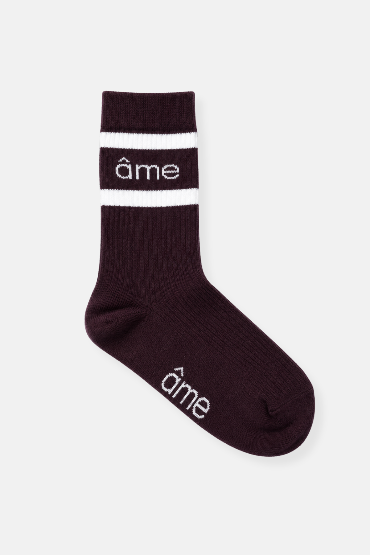 Chaussettes Kanye | Prune et Blanc