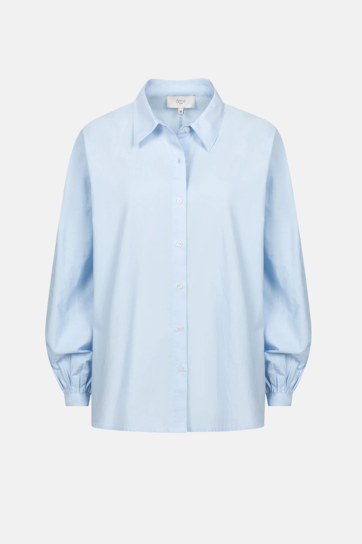 Gala Shirt Puff Sleeves | Light Blue Poplin