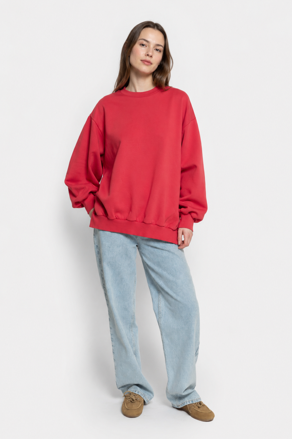 Ulla Oversized Sweatshirt | Red