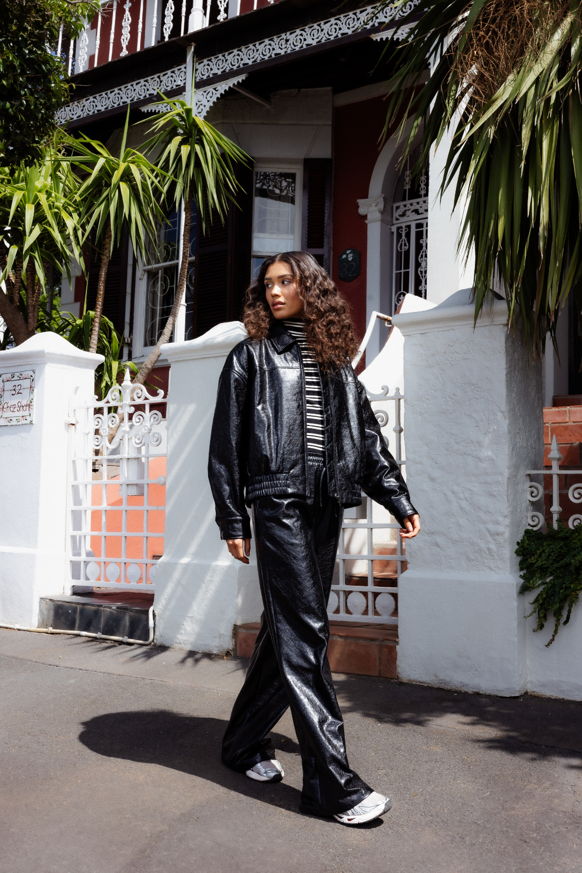 Jules Pantalon en Similicuir | Noir