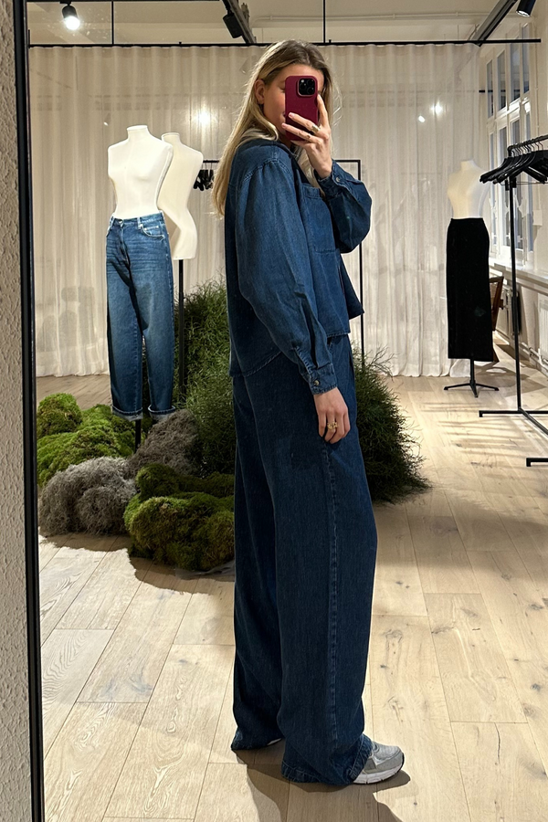 Kylie Wide Pants | Dark Blue Tencel Denim