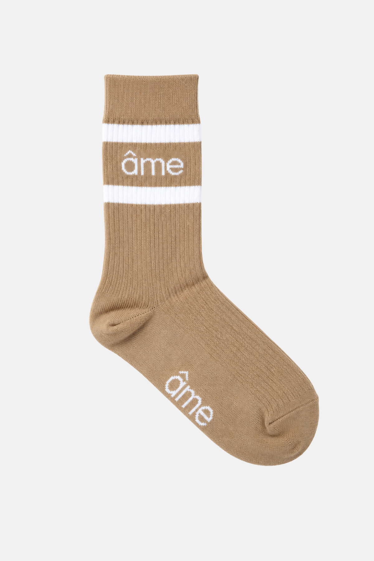 Kanye Socks | Camel & White