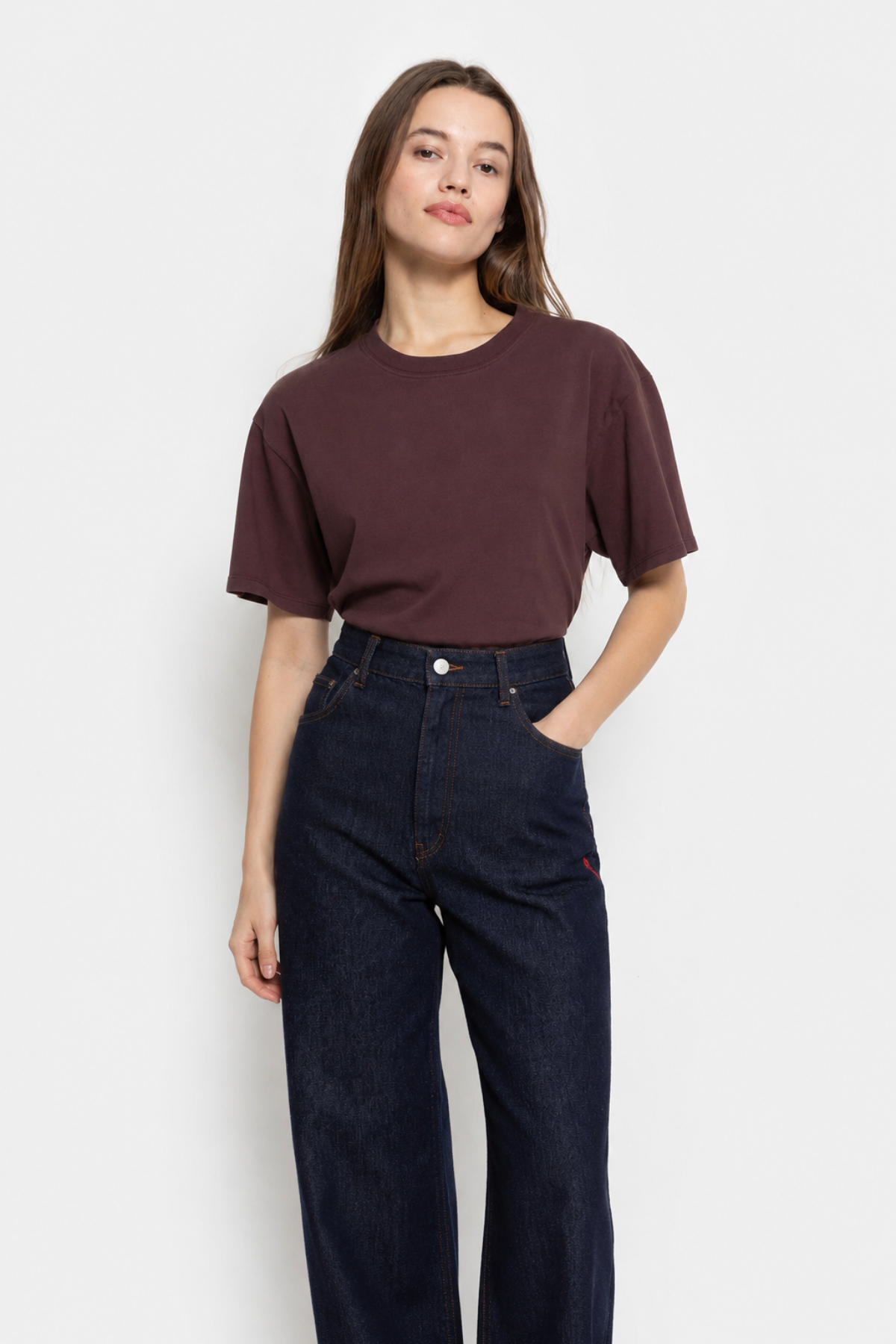 Olga Fitted T-Shirt | Aubergine