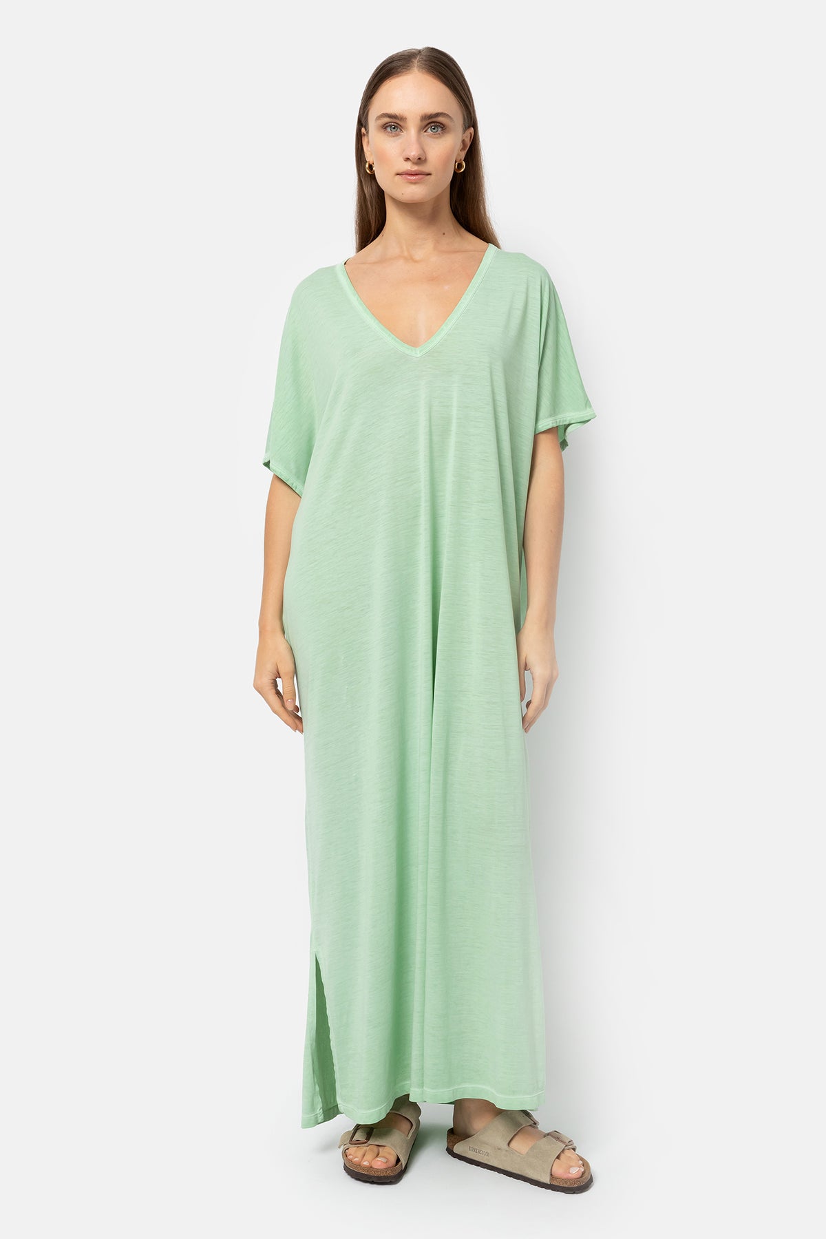 Folie Kaftan Dress | Light Green