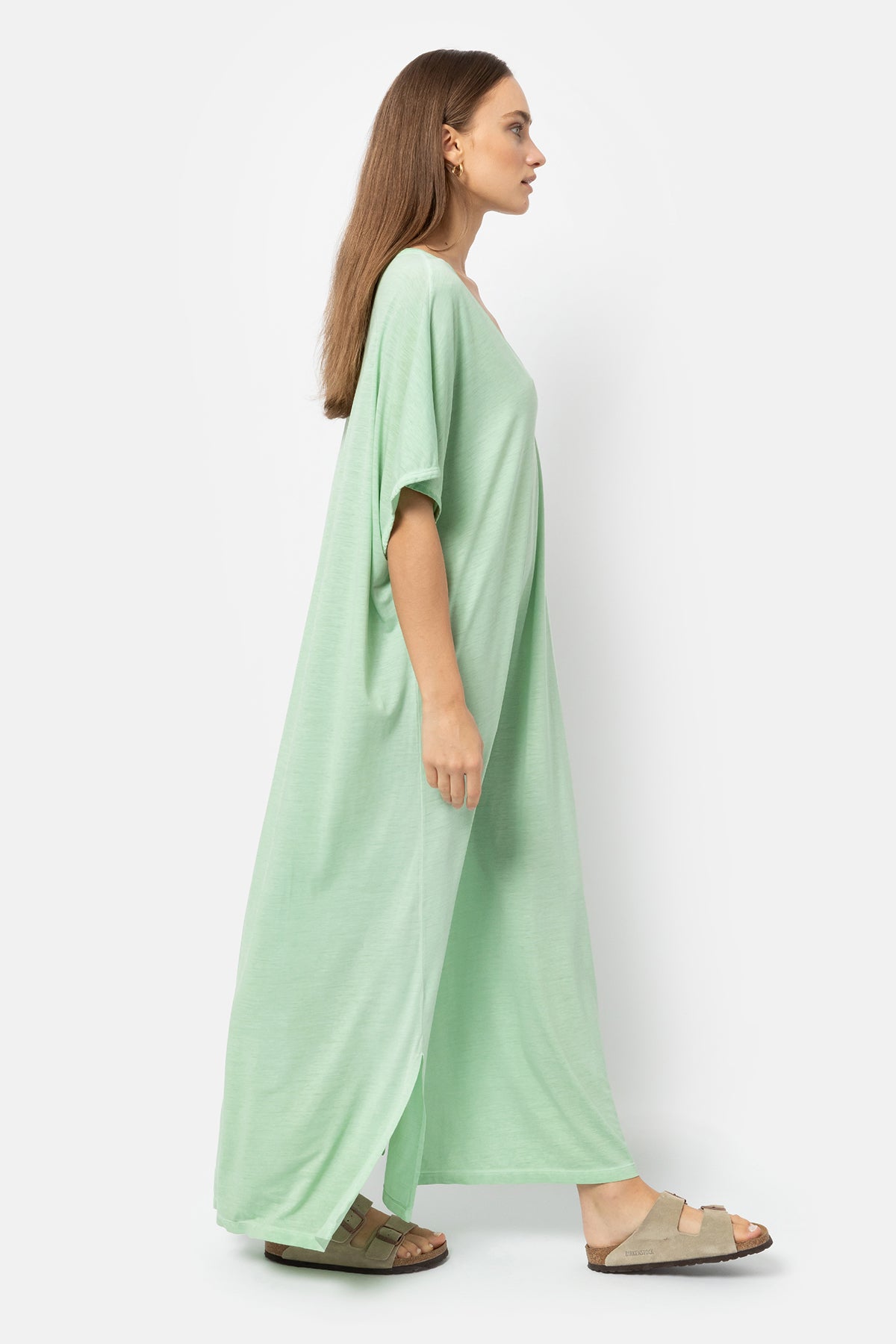 Folie Kaftan Dress | Light Green