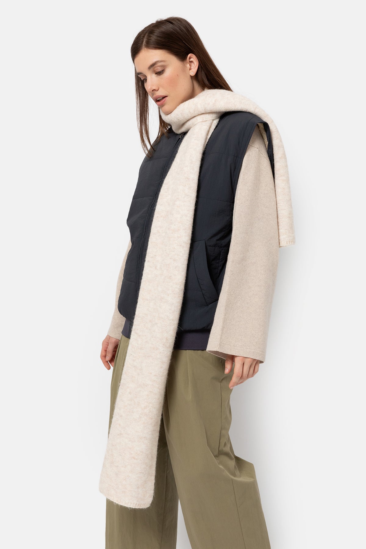 Kockpit Wool Scarf | Beige