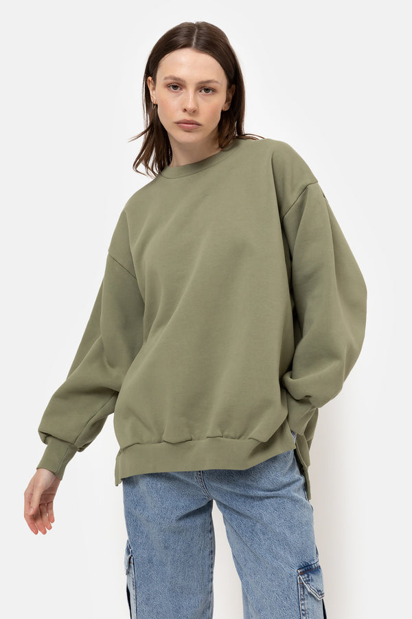 Ulla Oversized Sweatshirt | Avocado Green