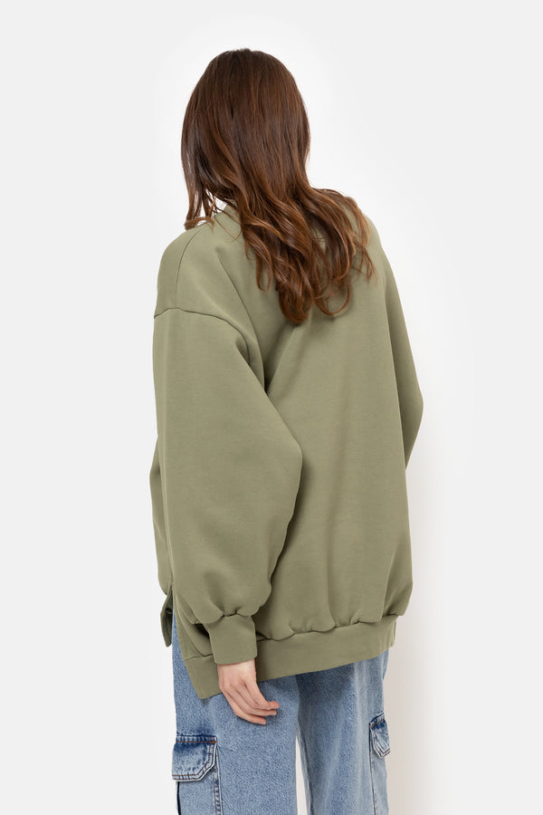 Ulla Oversized Sweatshirt | Avocado Green