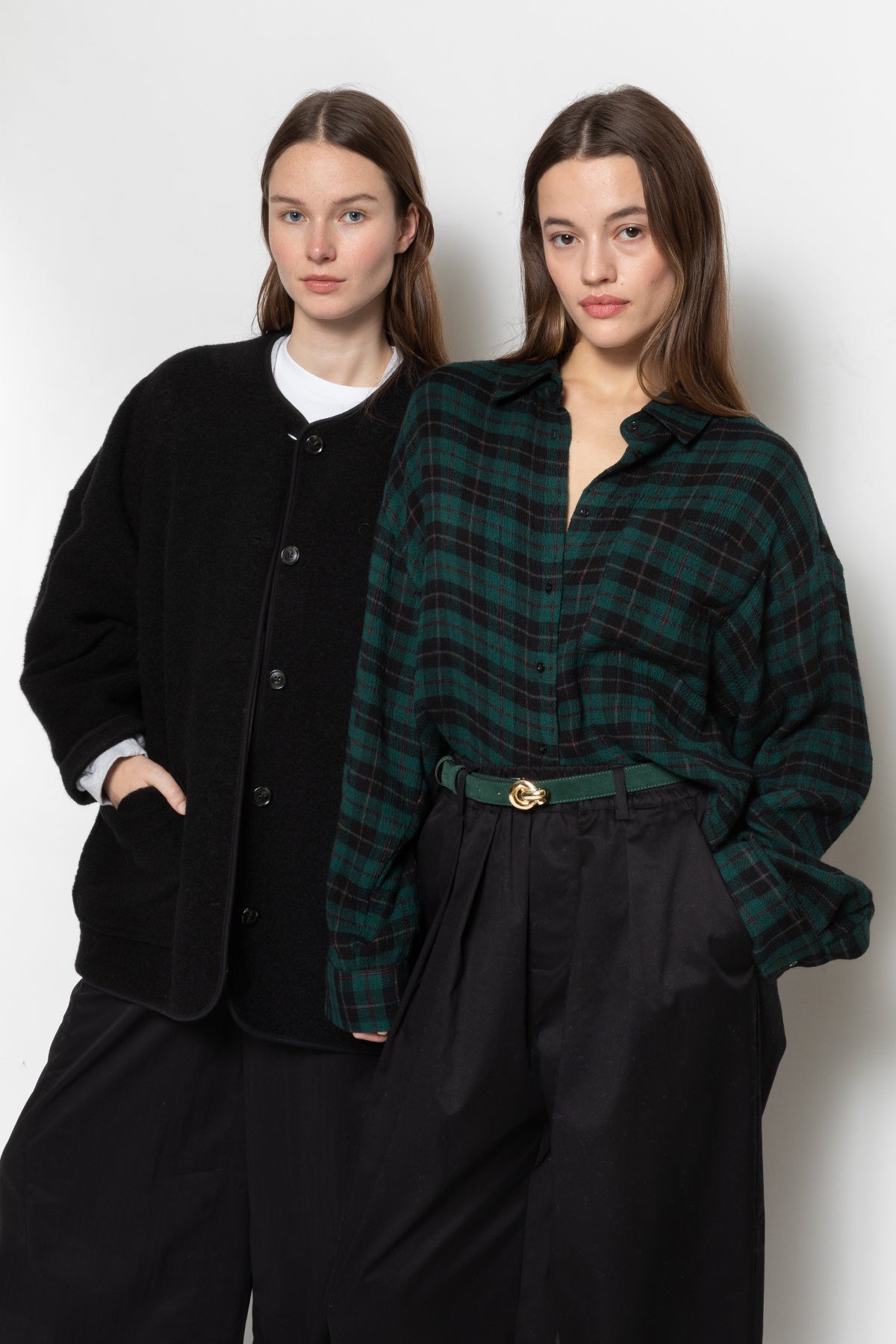 Ocean Cropped Shirt | Carreaux Vert