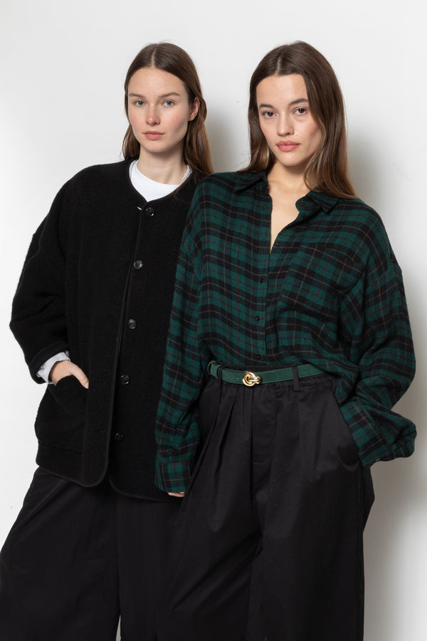 Ocean Cropped Shirt | Carreaux Vert