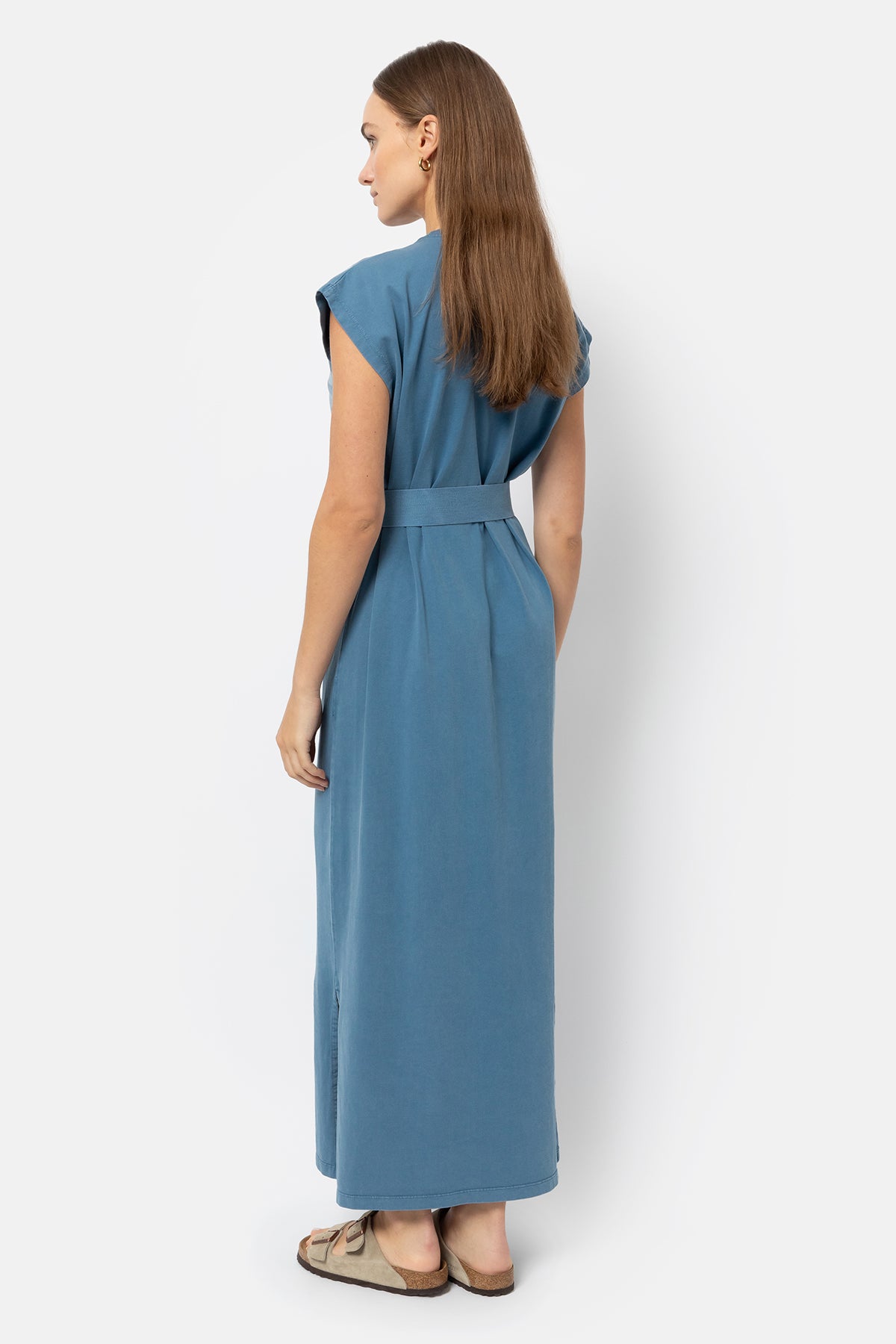 Flavie Sleeveless T-shirt Dress | Vintage Blue