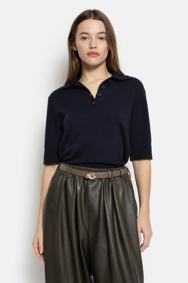 Kick Pleated Pants | Khaki Faux Leather
