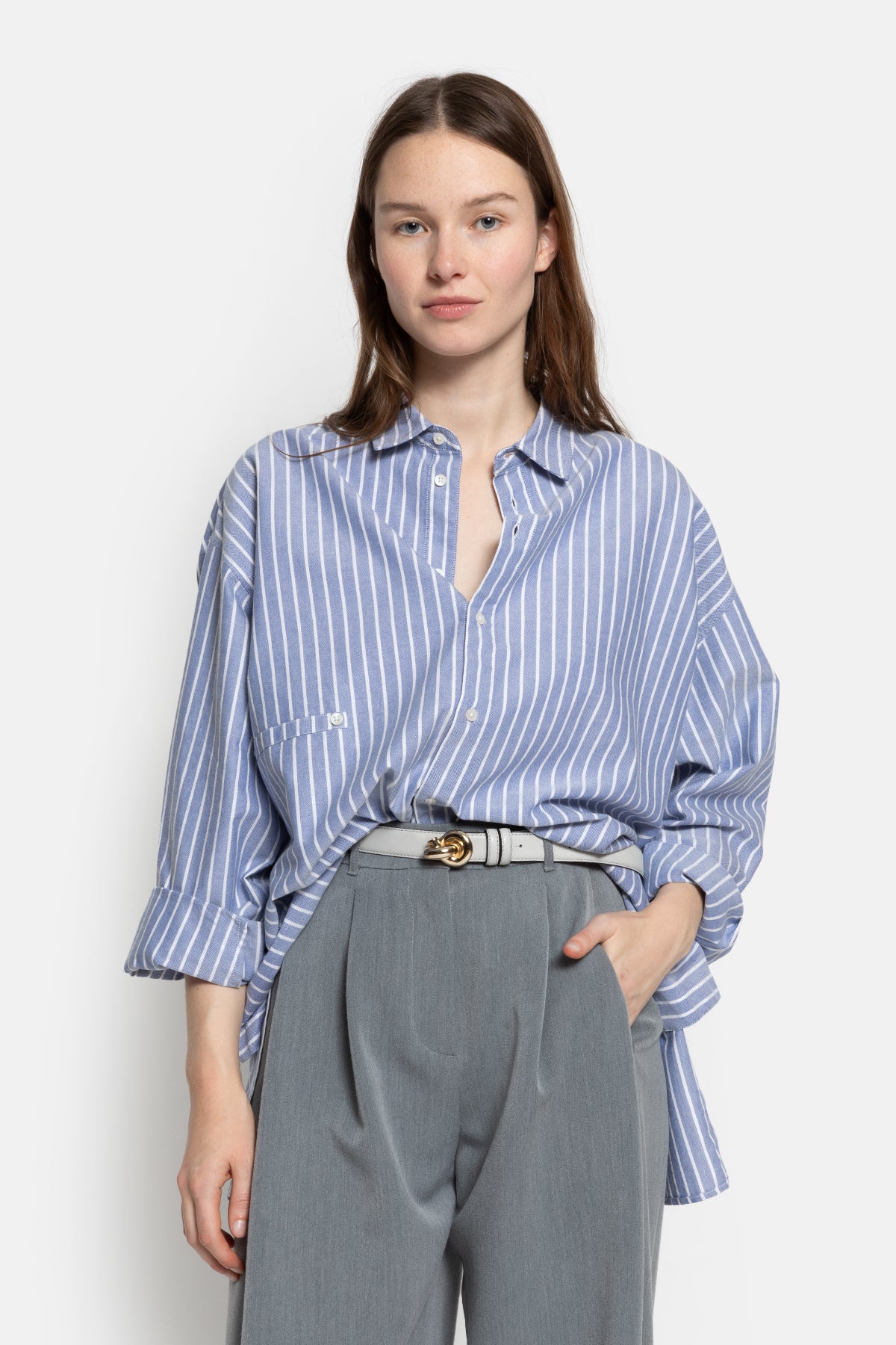 Only Oxford Shirt | Blue Striped