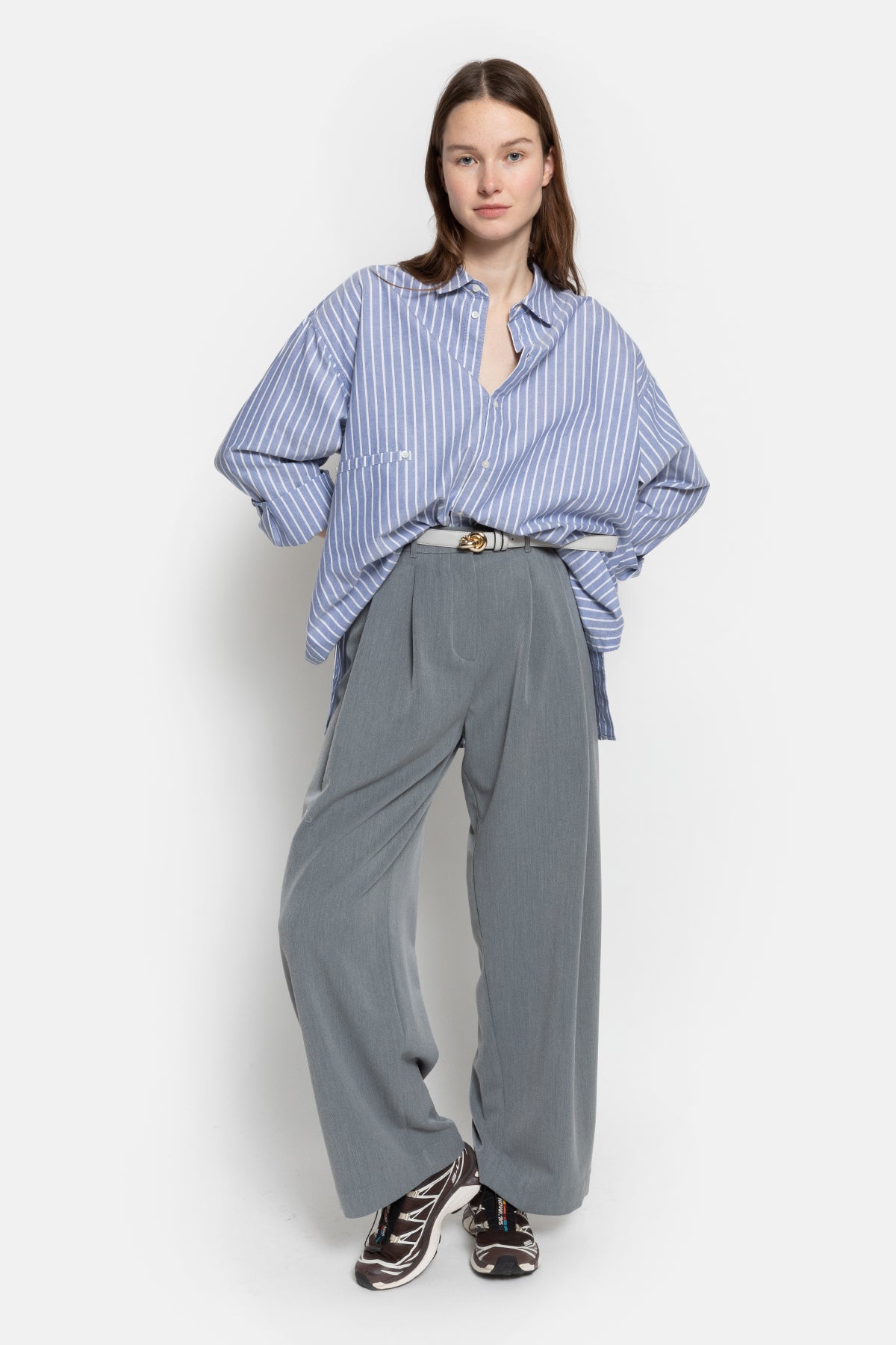 Marta Pleated Pants | Mid Grey