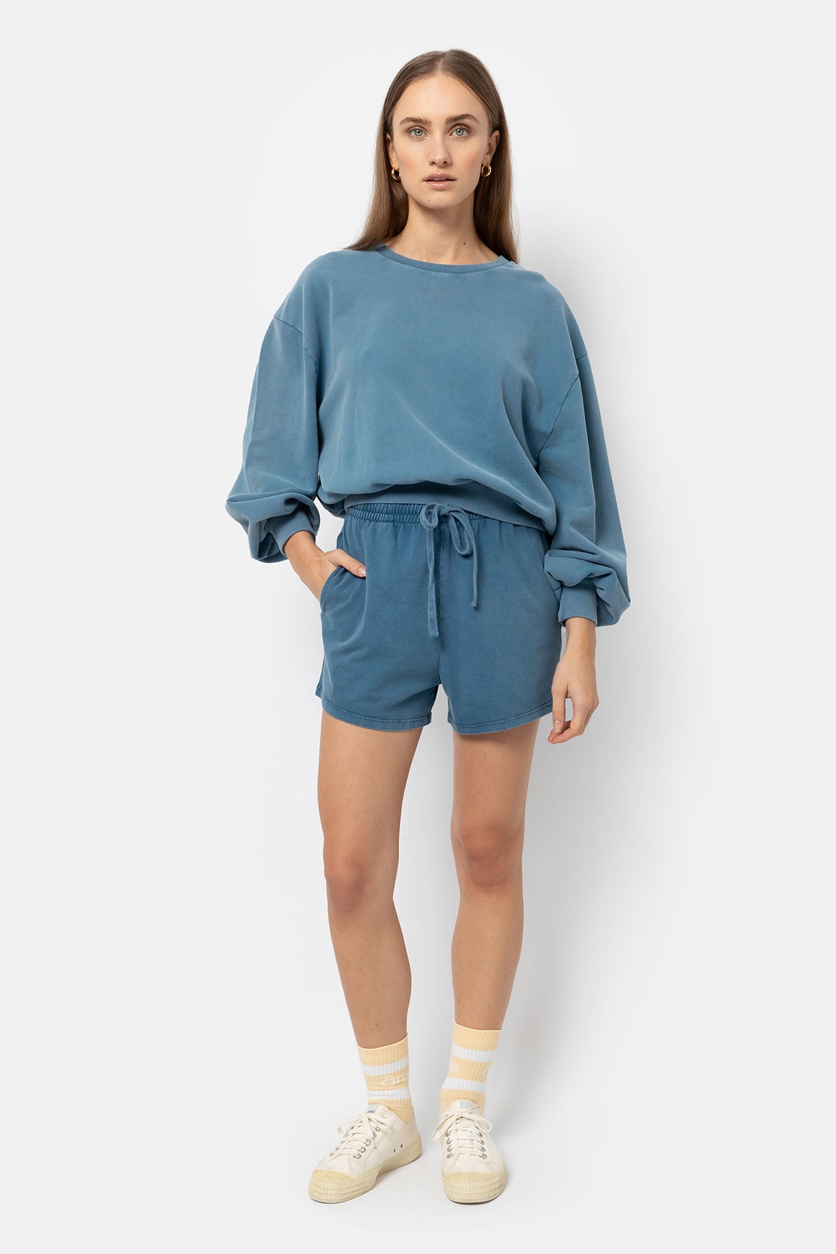 Jaseline Sweat Shorts | Vintage Blue