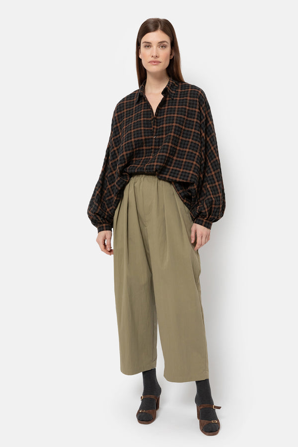  Chemise Henriette | Camel noir Tartin