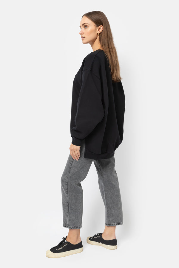 Gwen Straight Leg Denim | Dark Grey