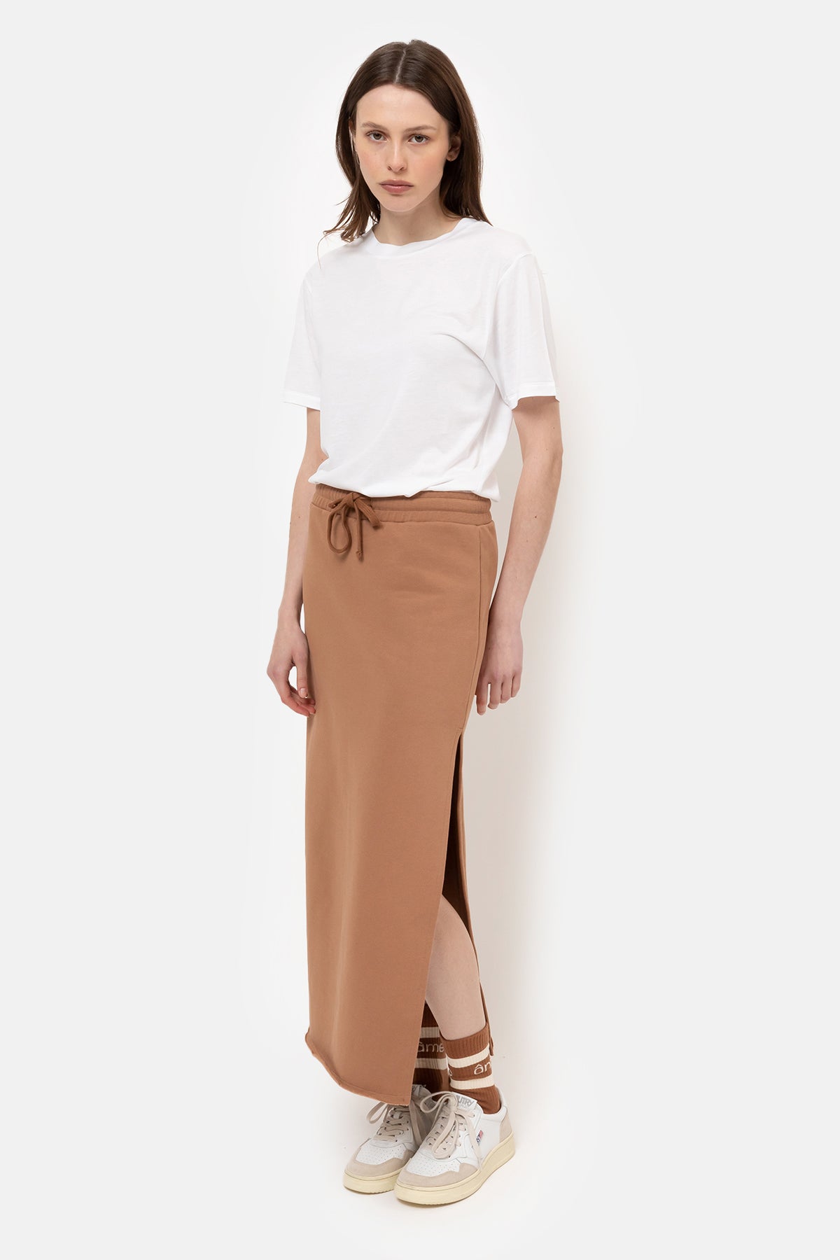 Gauge Jersey Skirt | Camel