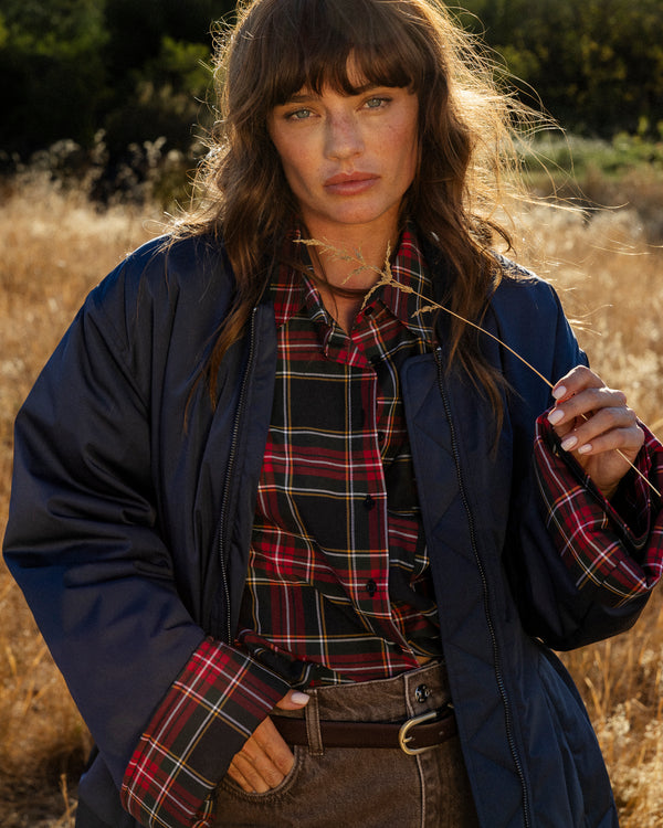 Ocean Cropped Shirt | Carreaux Rouge