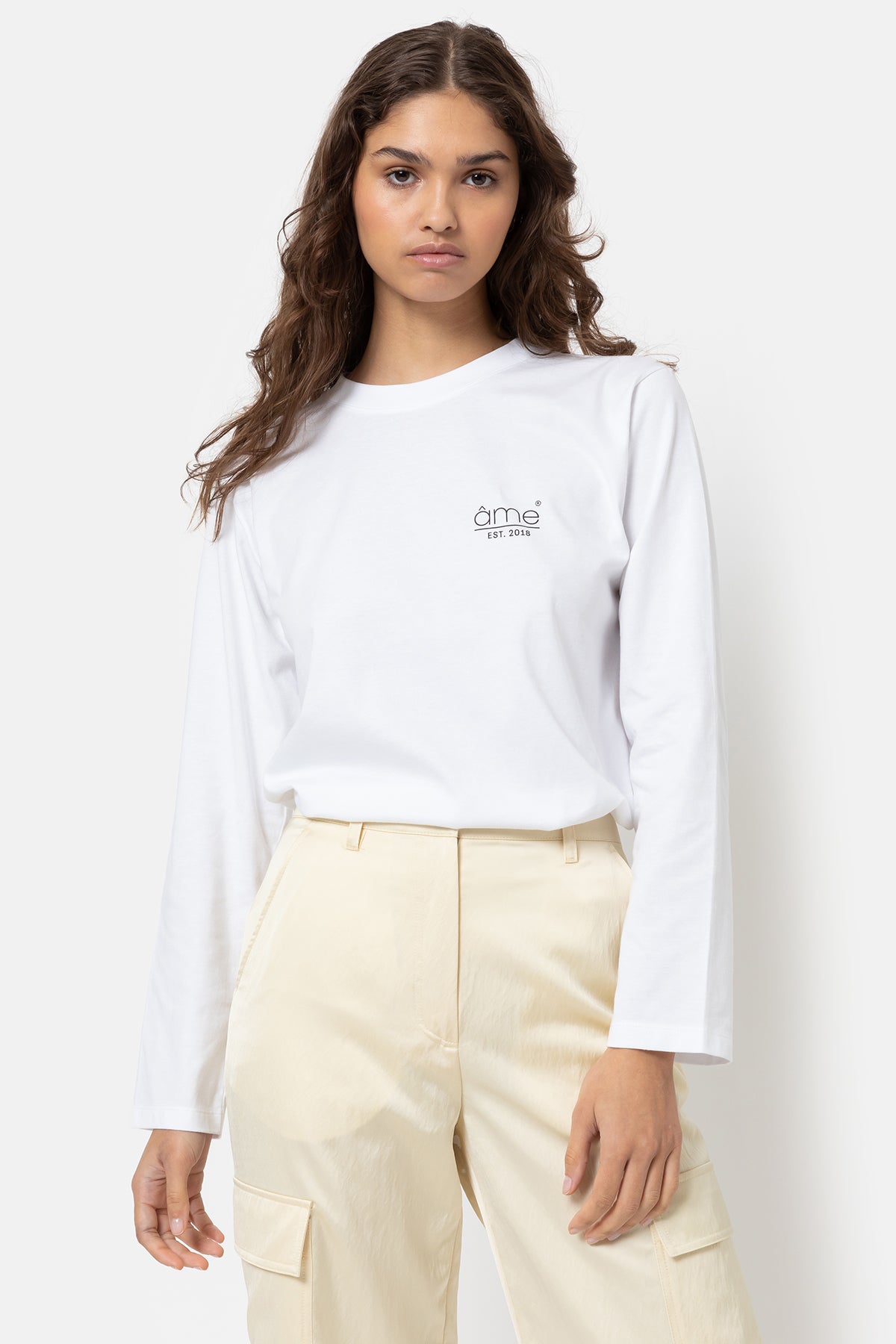 Impot Long Sleeved Printed T-shirt | White
