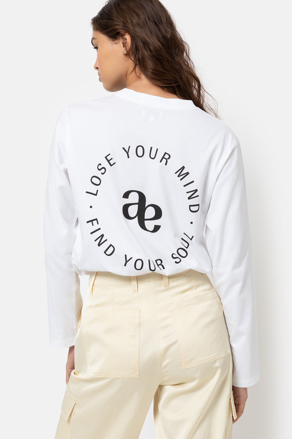 Impot Long Sleeved Printed T-shirt | White