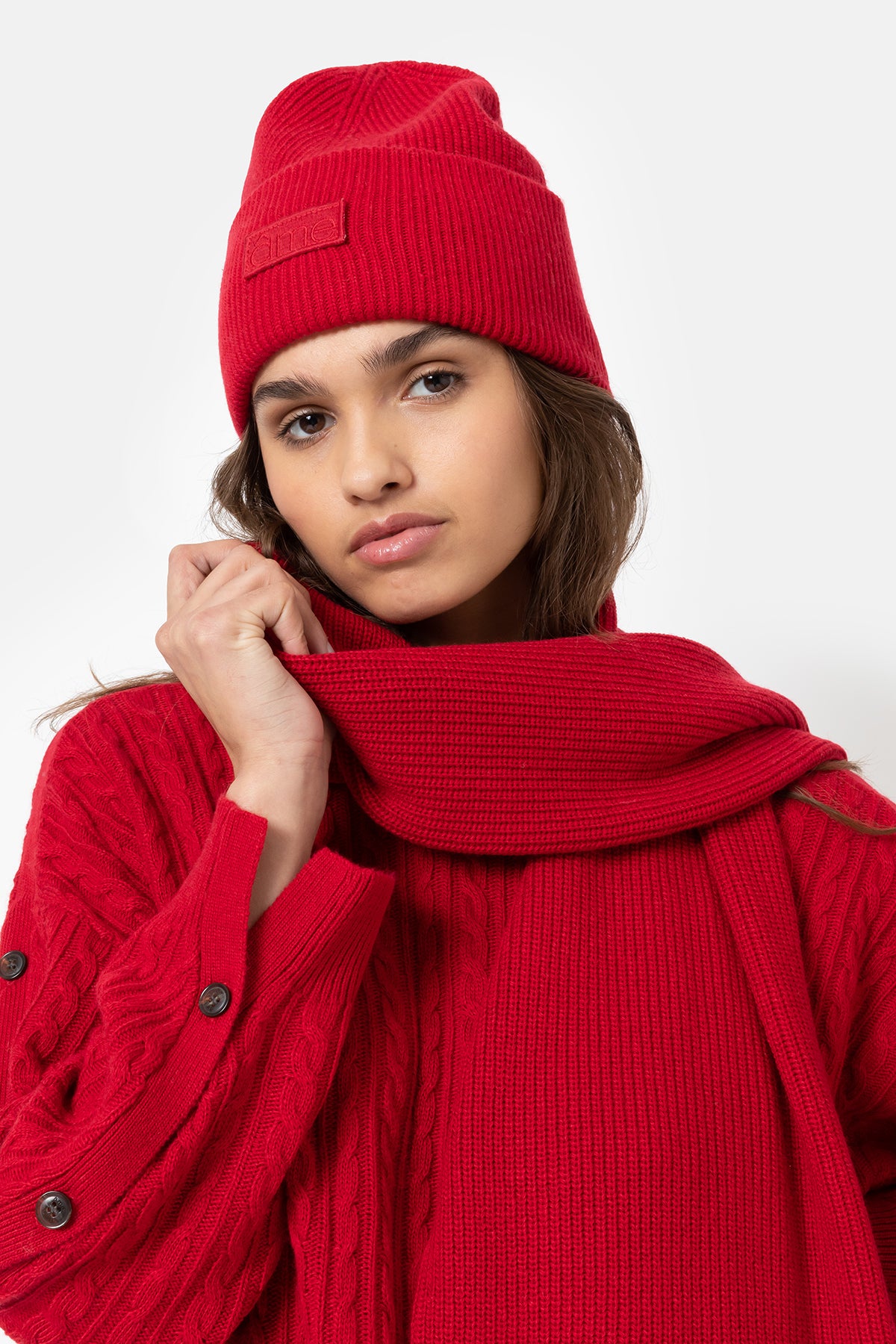 Evrard Knitted Beanie | Toreador Red