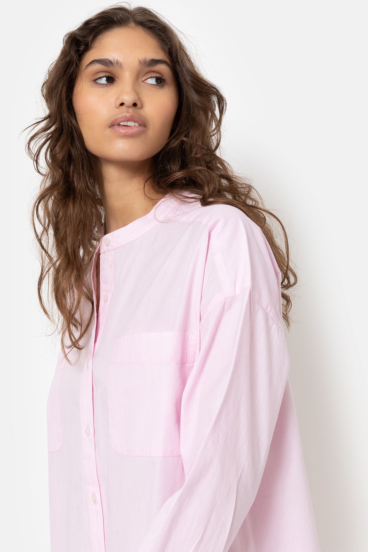 Idole Long Shirt Dress | Light Pink