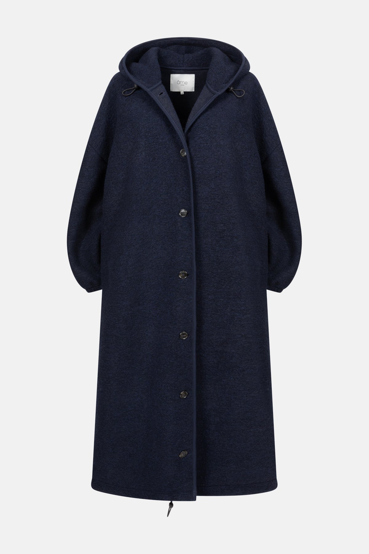 Option long wooly with Hoodie | Navy