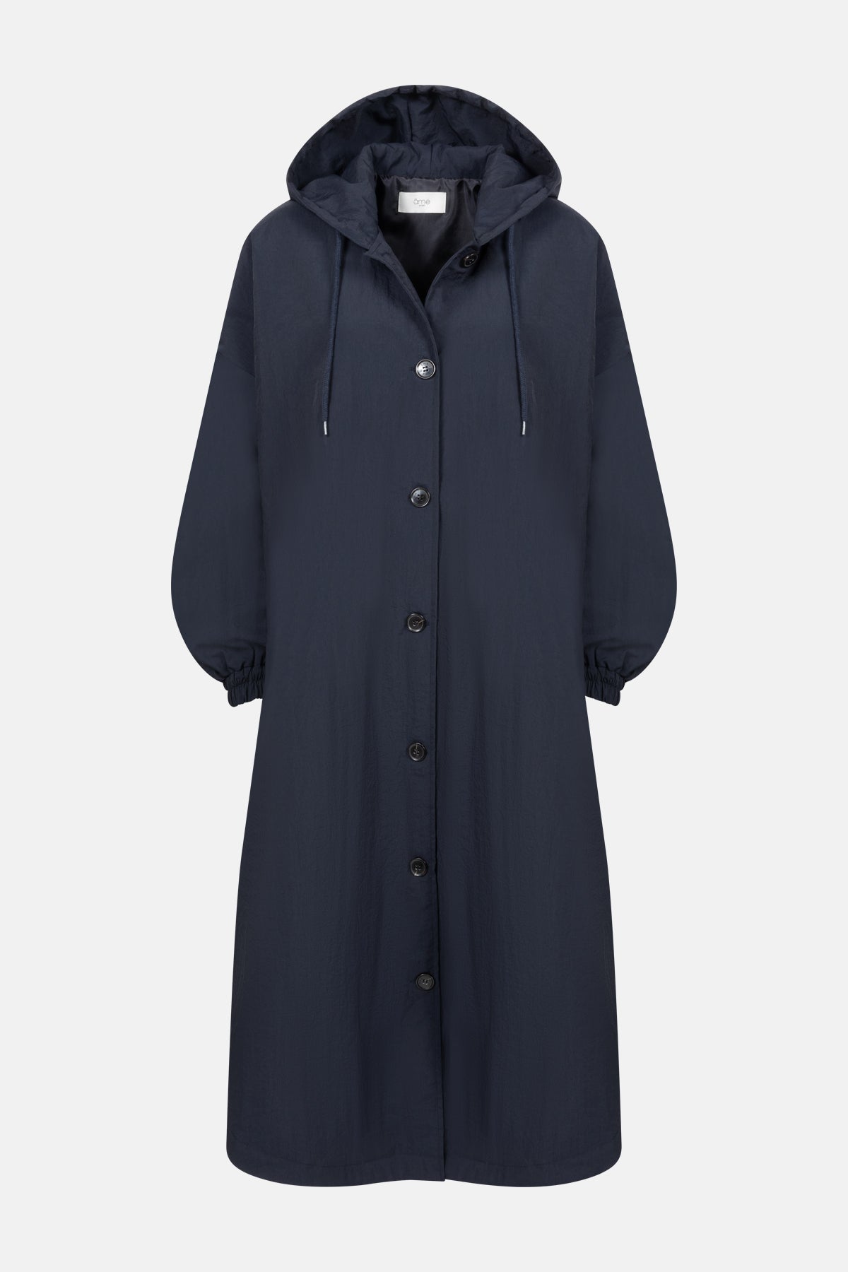 Morgan Long Coat with Hoodie | Navy